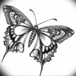 Фото тату бабочка маленькая эскиз 14.08.2019 №020 - butterfly tattoo small - tatufoto.com