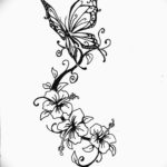 Фото тату бабочка маленькая эскиз 14.08.2019 №022 - butterfly tattoo small - tatufoto.com