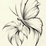 Фото тату бабочка маленькая эскиз 14.08.2019 №025 - butterfly tattoo small - tatufoto.com