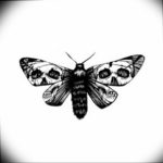 Фото тату бабочка маленькая эскиз 14.08.2019 №026 - butterfly tattoo small - tatufoto.com