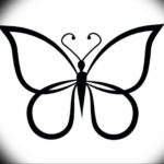 Фото тату бабочка маленькая эскиз 14.08.2019 №030 - butterfly tattoo small - tatufoto.com