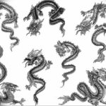 Фото тату дракон маленький эскиз 14.08.2019 №001 - dragon tattoo small sk - tatufoto.com