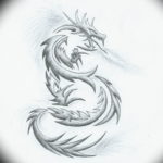 Фото тату дракон маленький эскиз 14.08.2019 №005 - dragon tattoo small sk - tatufoto.com