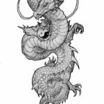 Фото тату дракон маленький эскиз 14.08.2019 №010 - dragon tattoo small sk - tatufoto.com