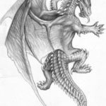 Фото тату дракон маленький эскиз 14.08.2019 №021 - dragon tattoo small sk - tatufoto.com