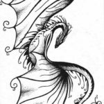 Фото тату дракон маленький эскиз 14.08.2019 №025 - dragon tattoo small sk - tatufoto.com