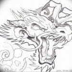 Фото тату дракон маленький эскиз 14.08.2019 №029 - dragon tattoo small sk - tatufoto.com