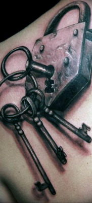 Фото тату замок и ключ 21.08.2019 №014 — tattoo lock and key — tatufoto.com
