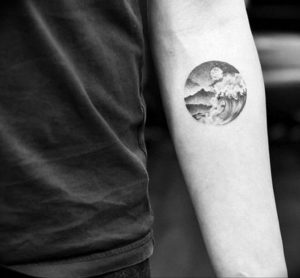 Фото тату океан 13.08.2019 №003 - ocean tattoo - tatufoto.com