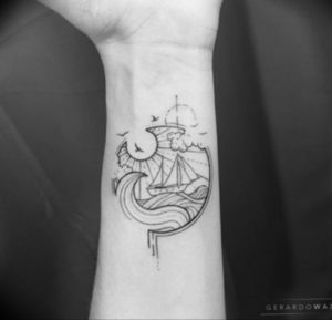 Фото тату океан 13.08.2019 №015 - ocean tattoo - tatufoto.com