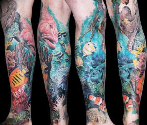 Фото тату океан 13.08.2019 №018 - ocean tattoo - tatufoto.com