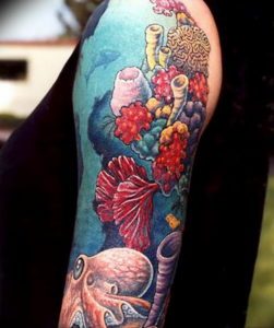 Фото тату океан 13.08.2019 №022 - ocean tattoo - tatufoto.com