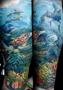 Фото тату океан 13.08.2019 №024 - ocean tattoo - tatufoto.com