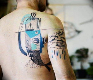 Фото тату океан 13.08.2019 №030 - ocean tattoo - tatufoto.com