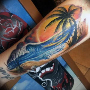 Фото тату океан 13.08.2019 №031 - ocean tattoo - tatufoto.com