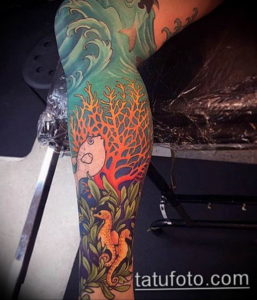 Фото тату океан 13.08.2019 №035 - ocean tattoo - tatufoto.com