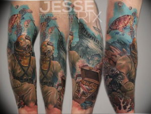 Фото тату океан 13.08.2019 №060 - ocean tattoo - tatufoto.com