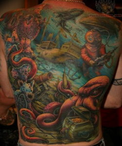 Фото тату океан 13.08.2019 №062 - ocean tattoo - tatufoto.com