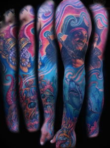 Фото тату океан 13.08.2019 №063 - ocean tattoo - tatufoto.com