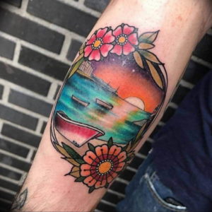 Фото тату океан 13.08.2019 №071 - ocean tattoo - tatufoto.com