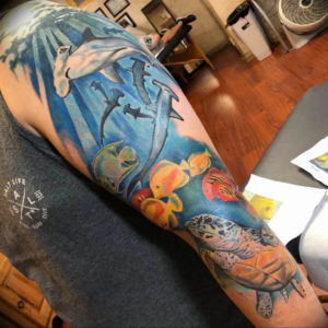 Фото тату океан 13.08.2019 №074 - ocean tattoo - tatufoto.com