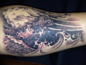 Фото тату океан 13.08.2019 №079 - ocean tattoo - tatufoto.com