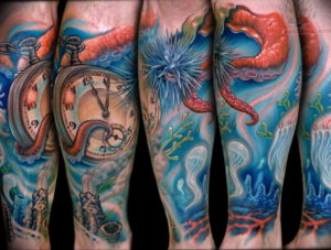 Фото тату океан 13.08.2019 №086 - ocean tattoo - tatufoto.com