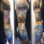 Фото тату океан 13.08.2019 №087 - ocean tattoo - tatufoto.com