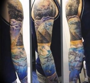 Фото тату океан 13.08.2019 №087 - ocean tattoo - tatufoto.com