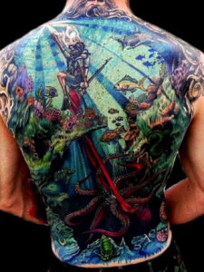 Фото тату океан 13.08.2019 №094 - ocean tattoo - tatufoto.com