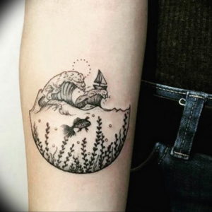 Фото тату океан 13.08.2019 №096 - ocean tattoo - tatufoto.com