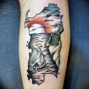 Фото тату океан 13.08.2019 №097 - ocean tattoo - tatufoto.com