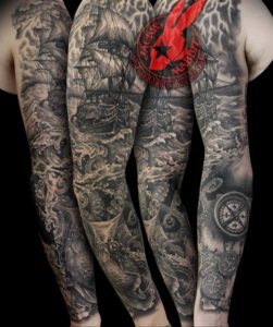 Фото тату океан 13.08.2019 №098 - ocean tattoo - tatufoto.com