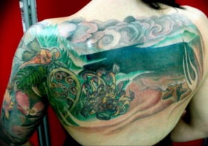 Фото тату океан 13.08.2019 №101 - ocean tattoo - tatufoto.com
