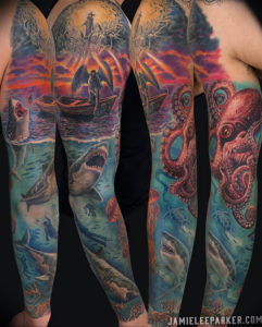 Фото тату океан 13.08.2019 №107 - ocean tattoo - tatufoto.com