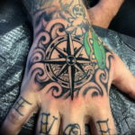 Фото тату океан на руке 13.08.2019 №005 - ocean tattoo on hand - tatufoto.com