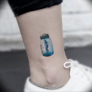 Фото тату океан на руке 13.08.2019 №010 - ocean tattoo on hand - tatufoto.com
