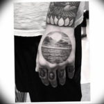 Фото тату океан на руке 13.08.2019 №016 - ocean tattoo on hand - tatufoto.com