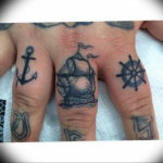 Фото тату океан на руке 13.08.2019 №028 - ocean tattoo on hand - tatufoto.com