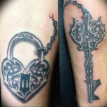 Фото тату сердце и ключ 21.08.2019 №014 - heart and key tattoo - tatufoto.com