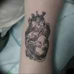 Фото тату сердце океана 13.08.2019 №001 - ocean heart tattoo - tatufoto.com