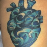 Фото тату сердце океана 13.08.2019 №005 - ocean heart tattoo - tatufoto.com