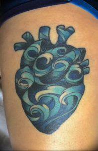 Фото тату сердце океана 13.08.2019 №005 - ocean heart tattoo - tatufoto.com
