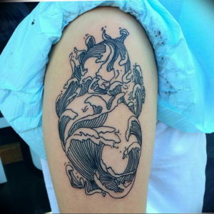 Фото тату сердце океана 13.08.2019 №008 - ocean heart tattoo - tatufoto.com