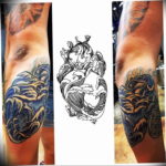 Фото тату сердце океана 13.08.2019 №009 - ocean heart tattoo - tatufoto.com