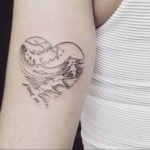 Фото тату сердце океана 13.08.2019 №013 - ocean heart tattoo - tatufoto.com