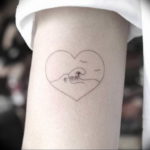 Фото тату сердце океана 13.08.2019 №021 - ocean heart tattoo - tatufoto.com