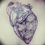 Фото тату сердце океана 13.08.2019 №024 - ocean heart tattoo - tatufoto.com
