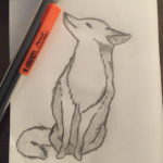 Фото эскиз маленьких тату лисы 14.08.2019 №002 - sketch of little fox tattoos - tatufoto.com