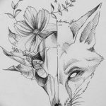 Фото эскиз маленьких тату лисы 14.08.2019 №007 - sketch of little fox tattoos - tatufoto.com